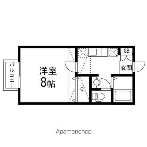 コリーヌ南光台Ⅰ番館(1K/1階)の間取り写真