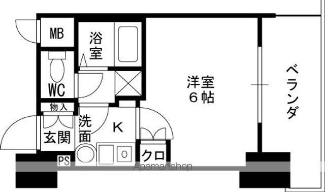 エステムプラザ梅田イースト(1K/2階)の間取り写真