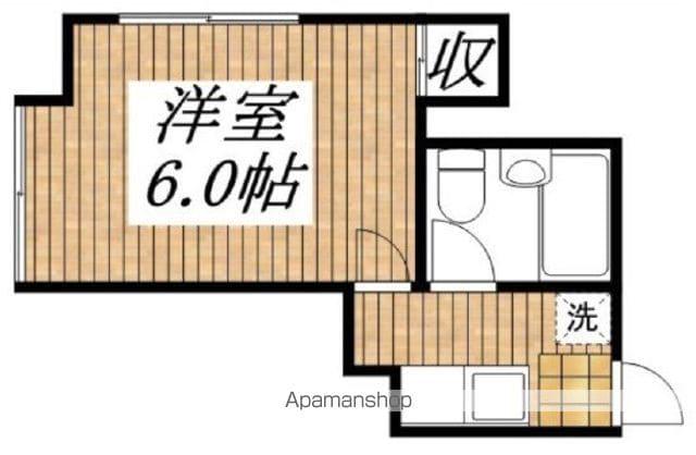 ハイツユーコー(ワンルーム/2階)の間取り写真