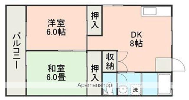 岡ハイツ(2DK/3階)の間取り写真