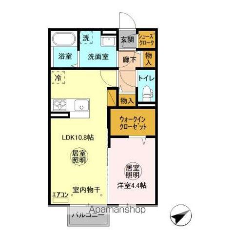 ショコラ(1LDK/2階)の間取り写真