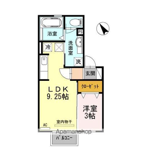 VIERBLATTERNA(1LDK/1階)の間取り写真