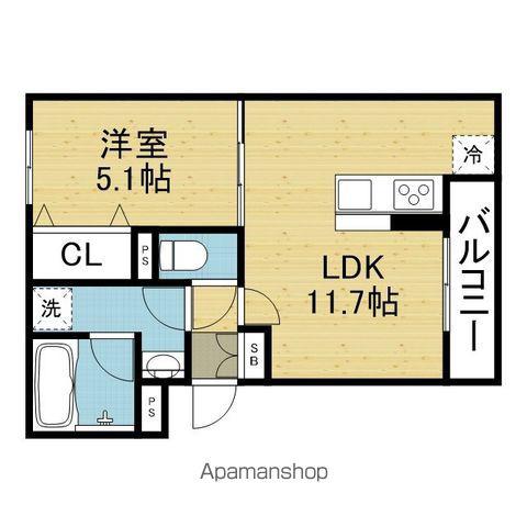 WEALTH JOTO Ⅱ(1LDK/3階)の間取り写真