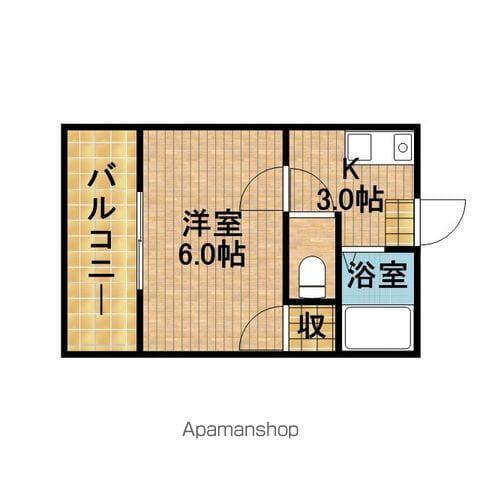 サンテラス片山(1K/2階)の間取り写真