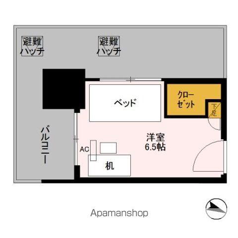 ロイヤルパークスER万代 SHARE万代(ワンルーム/2階)の間取り写真
