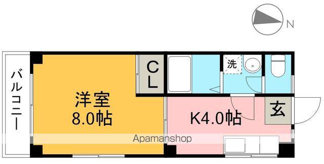 ガーデンハイツいちのみや(1K/1階)の間取り写真