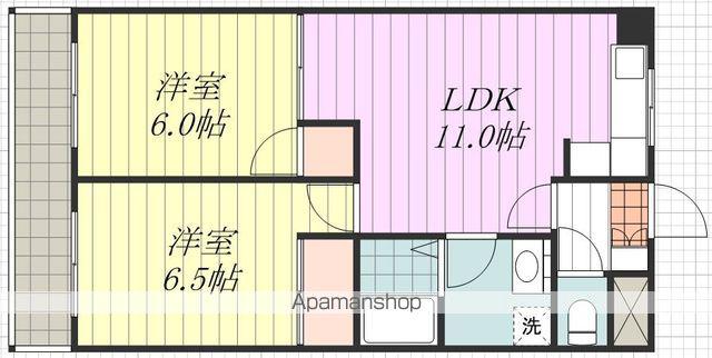 リバティ余戸(2LDK/5階)の間取り写真
