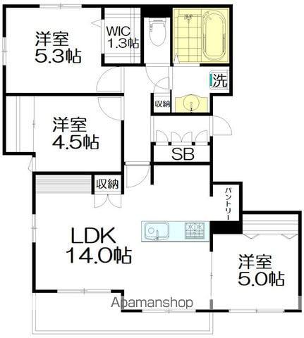 NANALA(3LDK/2階)の間取り写真
