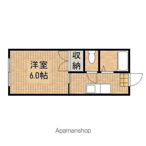 サンマルタン(1K/1階)の間取り写真