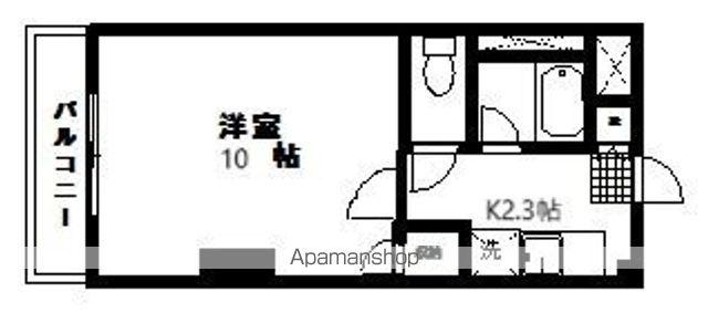 セントSGビル(1K/6階)の間取り写真