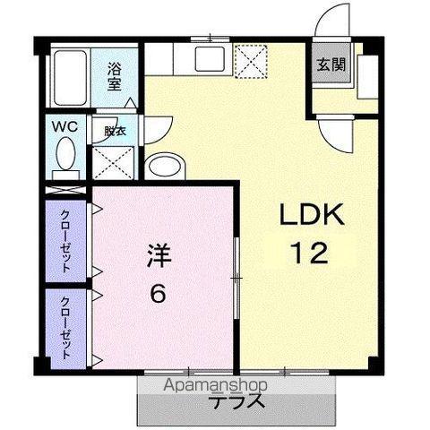 ジョリアムール(1LDK/1階)の間取り写真