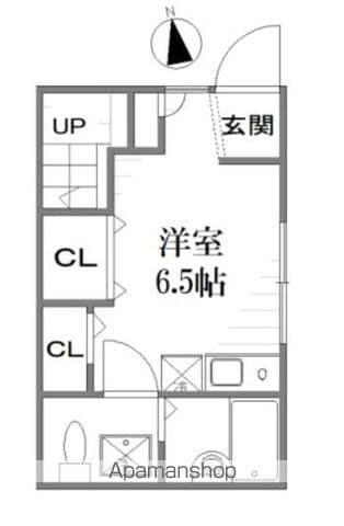 ダンズM中野(ワンルーム/1階)の間取り写真