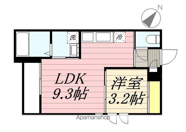 GRANDTIC M-2ND(1LDK/1階)の間取り写真