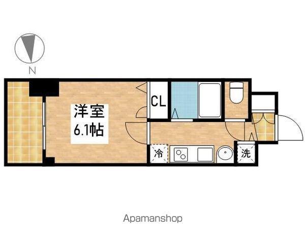 プレサンスSAKAEリバースタイル(1K/3階)の間取り写真