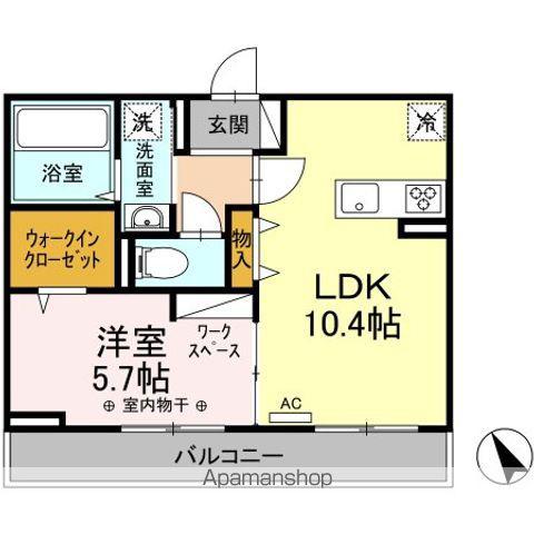 パセオプラシード A&М(1LDK/3階)の間取り写真