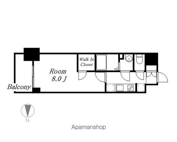 プレサンスNAGOYAファスト(1K/5階)の間取り写真