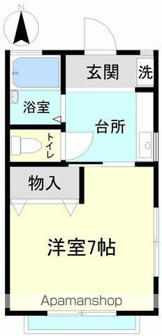 ハイツハピネ(1K/2階)の間取り写真