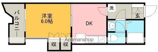 コートハイムPAL(1DK/5階)の間取り写真