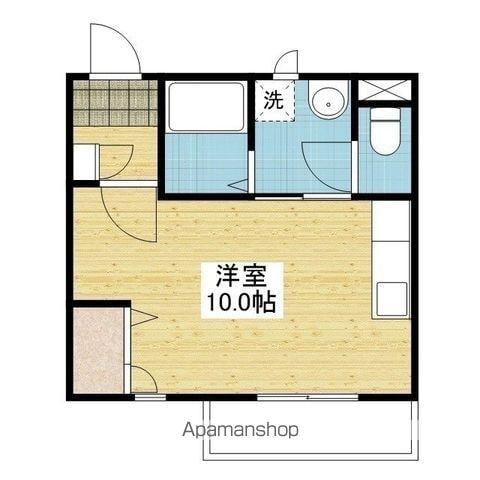 エレガント(ワンルーム/1階)の間取り写真