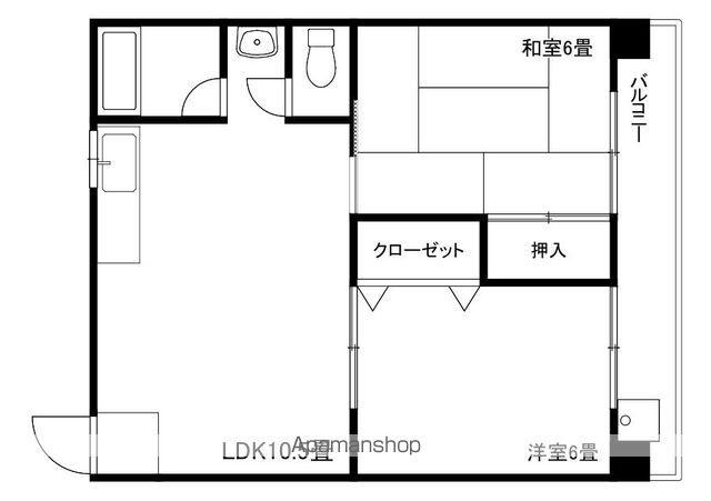 リノグランベル姫路(2LDK/4階)の間取り写真