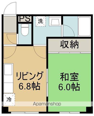 ドエル富岡(1DK/3階)の間取り写真