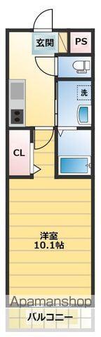 K-クレスト吉野本町(1K/1階)の間取り写真