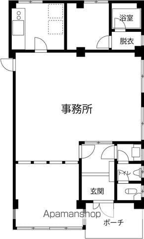 ヴィラ河崎(ワンルーム/1階)の間取り写真