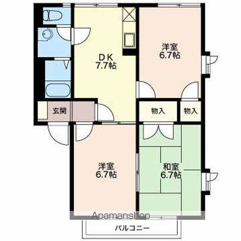 フレグランスこばやしA棟(3DK/1階)の間取り写真