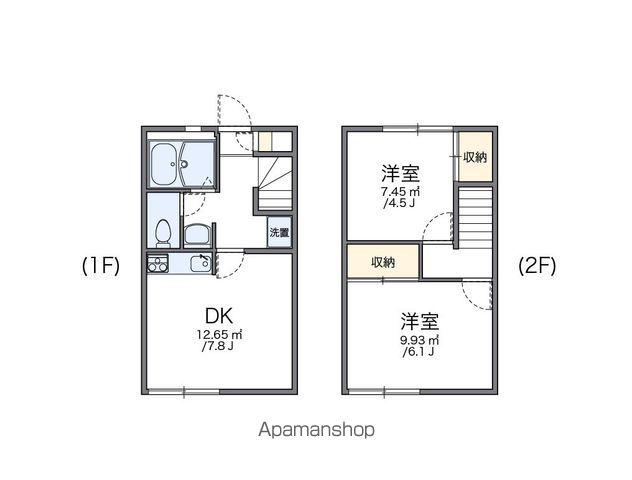 レオパレスグレイス上津(2DK/1階)の間取り写真