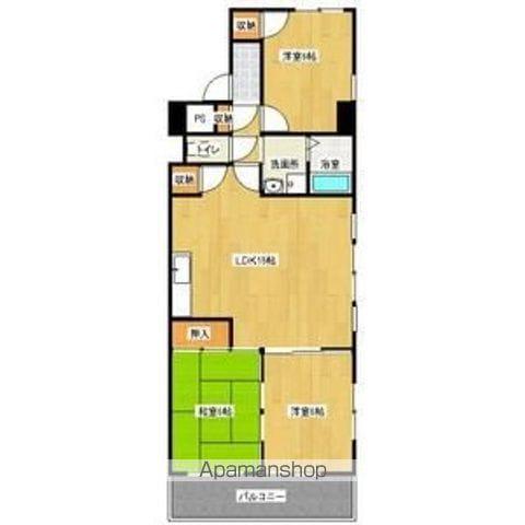 サンメゾン松井(3LDK/3階)の間取り写真