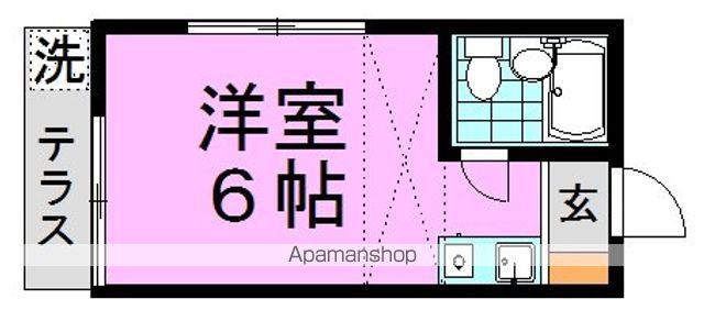 ツインコーポ(ワンルーム/1階)の間取り写真