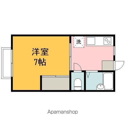 サンヒルズK2(1K/2階)の間取り写真