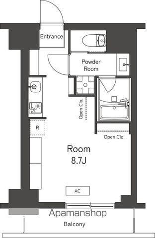 BELLEVIAGE SHINJUKU(1K/1階)の間取り写真