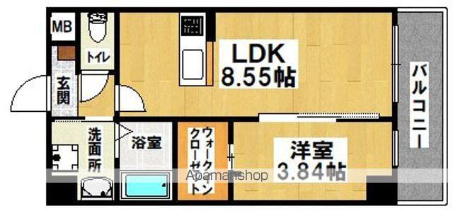 シスイル清水丘(1LDK/2階)の間取り写真