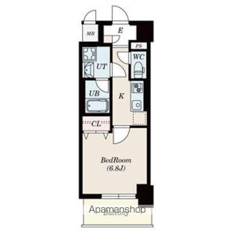 ル ディアマン(1K/6階)の間取り写真