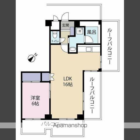トーカンマンション高麗町(1LDK/7階)の間取り写真