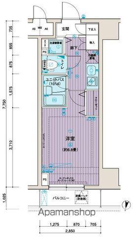 メインステージ中村橋(1K/3階)の間取り写真