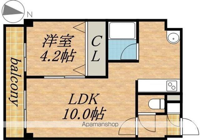 ハートレー7条館(1LDK/6階)の間取り写真