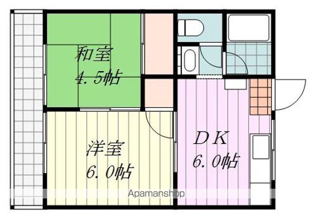 武智マンション(2DK/1階)の間取り写真