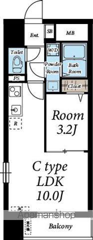 サンライズ本町(1LDK/10階)の間取り写真