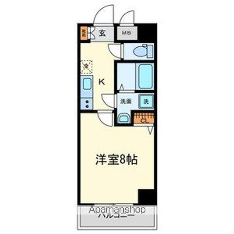 ALII1(1K/5階)の間取り写真