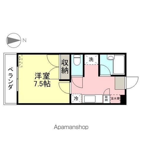 ベロウ栄(1K/3階)の間取り写真