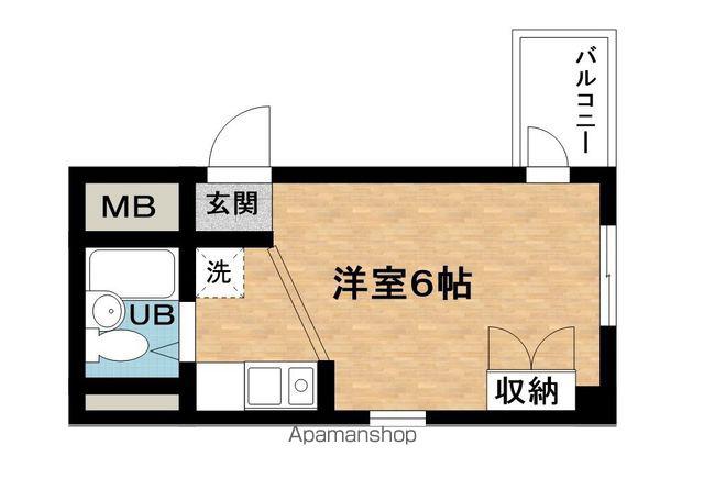 カーサ・デルソーレ栄町(ワンルーム/2階)の間取り写真