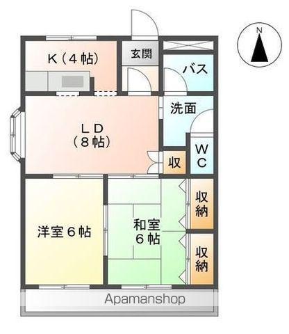 グランシャリオ96(2LDK/2階)の間取り写真