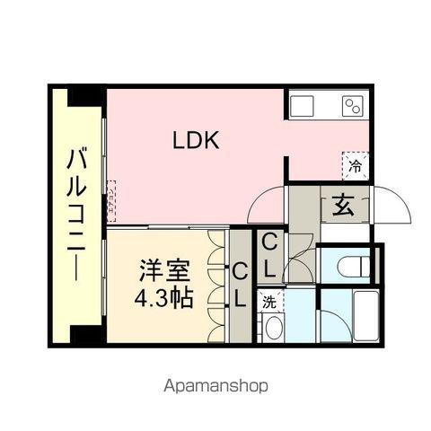RJRプレシア博多駅前(1LDK/4階)の間取り写真