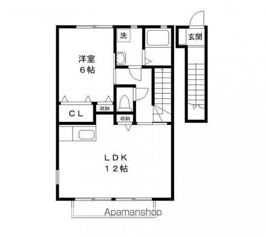 TETTI VERDI Ⅰ(1LDK/2階)の間取り写真