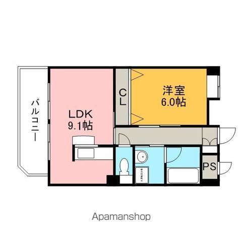 TS IORI(1LDK/8階)の間取り写真