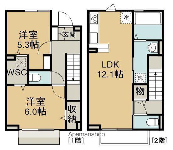 リバーサイド神明(2LDK)の間取り写真