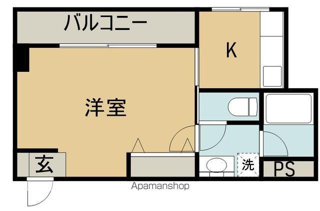 ウッドネスト宇多津Ⅱ(1K/9階)の間取り写真