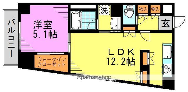 レジディア高円寺(1LDK/4階)の間取り写真